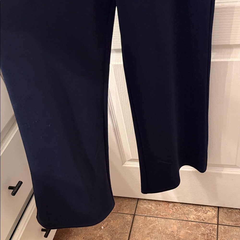 Navy Ruffle-Shoulder Jumpsuit - Unbranded - Picture 6 of 7